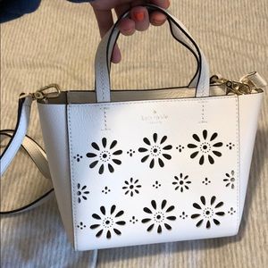 Kate Spade White and Gold Purse